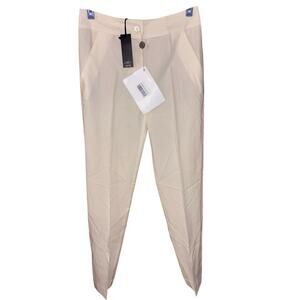 Carla G women’s fleece wool blend pleated mother of pearl button pants NWT US 2